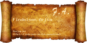 Findeisen Arita névjegykártya